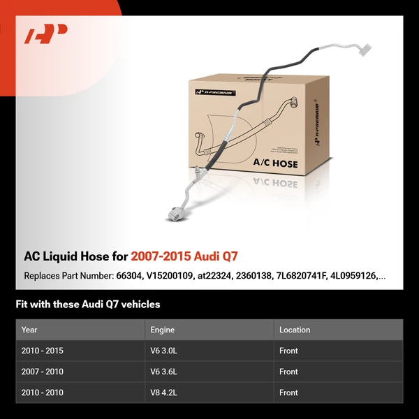 AC Liquid Hose for 2007-2015 Audi Q7