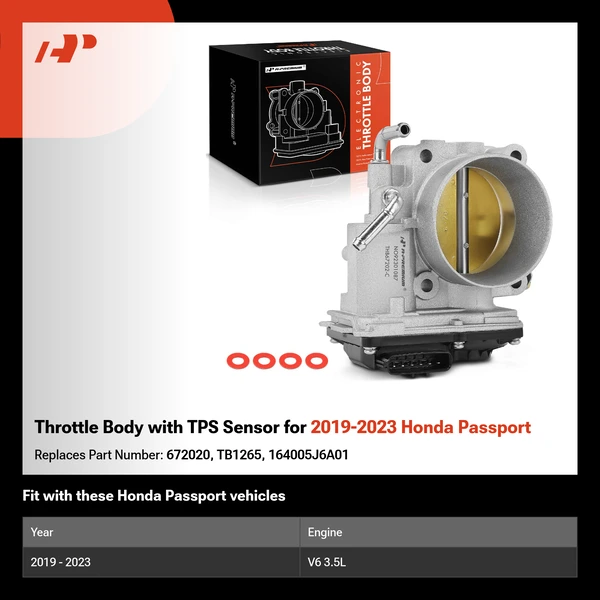 Throttle Body with TPS Sensor for 2019-2023 Honda Passport