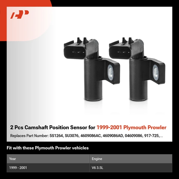 2 Pcs Camshaft Position Sensor for 1999-2001 Plymouth Prowler