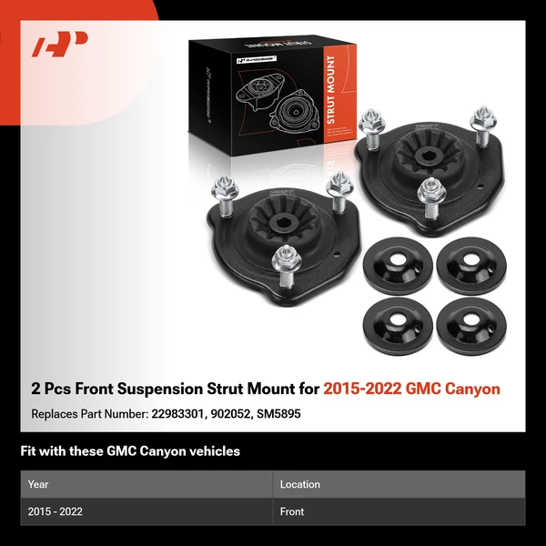 2 Pcs Front Suspension Strut Mount for 2015-2022 GMC Canyon