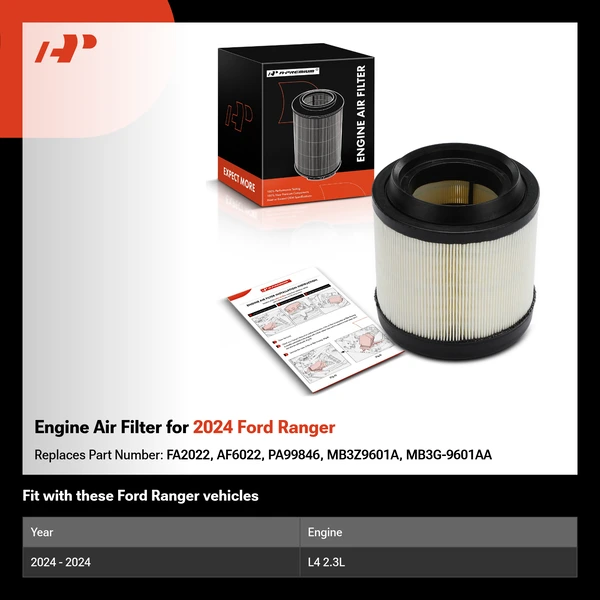 Engine Air Filter for 2024 Ford Ranger