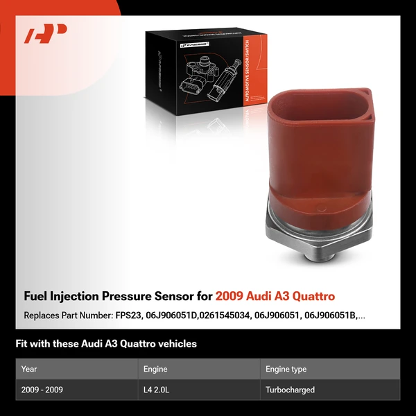 Fuel Injection Pressure Sensor for 2009 Audi A3 Quattro
