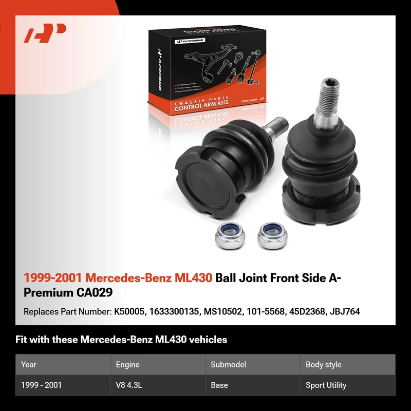 1999-2001 Mercedes-Benz ML430 Ball Joint Front Side A-Premium CA029