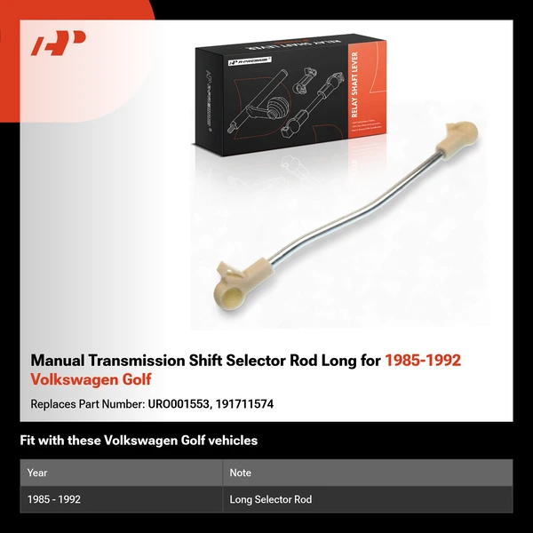 Manual Transmission Shift Selector Rod Long for 1985-1992 Volkswagen Golf