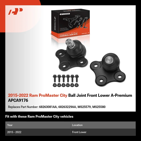 2015-2022 Ram ProMaster City Ball Joint Front Lower A-Premium APCA9176