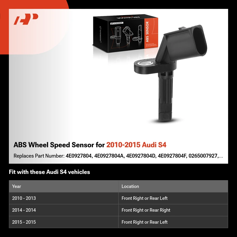 ABS Wheel Speed Sensor for 2010-2015 Audi S4