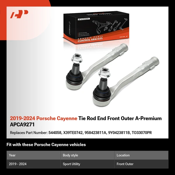 2019-2024 Porsche Cayenne Tie Rod End Front Outer A-Premium APCA9271