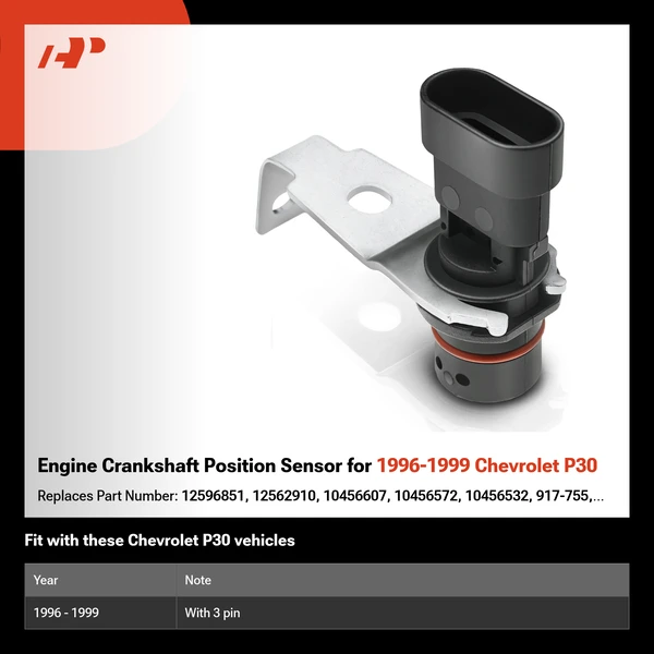 Engine Crankshaft Position Sensor for 1996-1999 Chevrolet P30