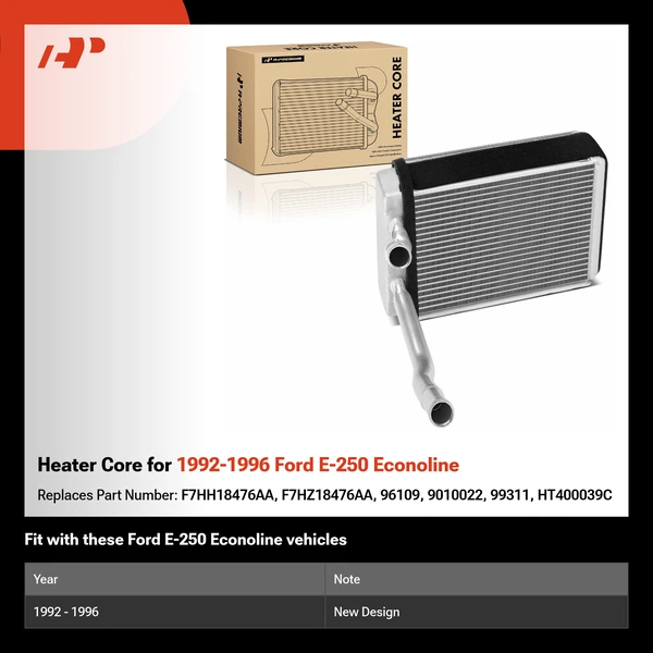 Heater Core for 1992-1996 Ford E-250 Econoline
