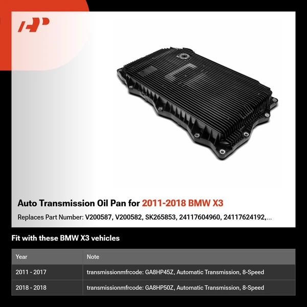Auto Transmission Oil Pan for 2011-2018 BMW X3