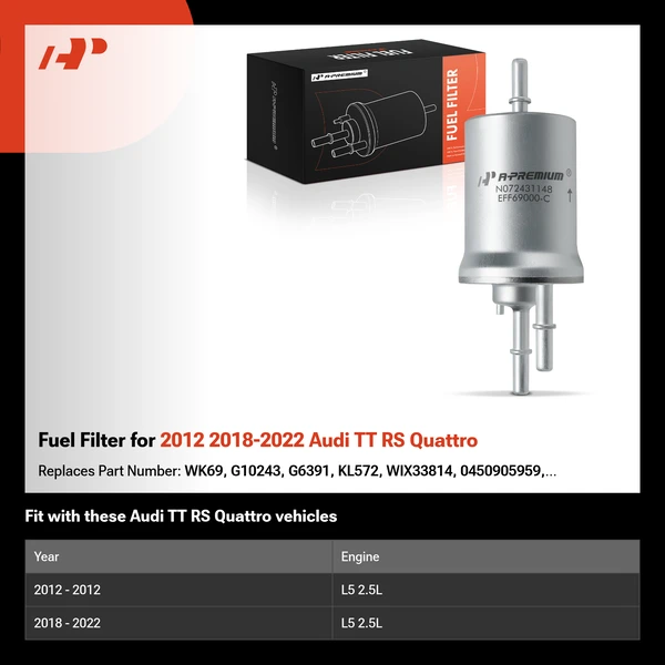 Fuel Filter for 2012 2018-2022 Audi TT RS Quattro