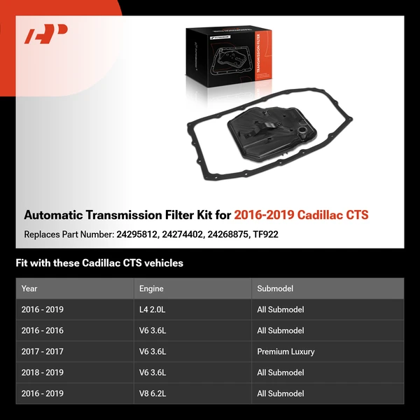 Automatic Transmission Filter Kit for 2016-2019 Cadillac CTS