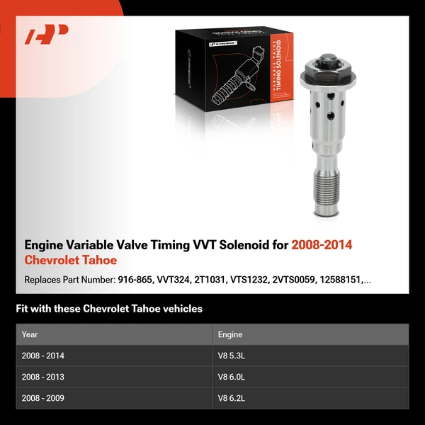 Engine Variable Valve Timing VVT Solenoid for 2008-2014 Chevrolet Tahoe