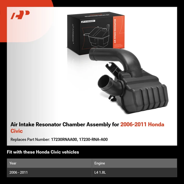 Air Intake Resonator Chamber Assembly for 2006-2011 Honda Civic