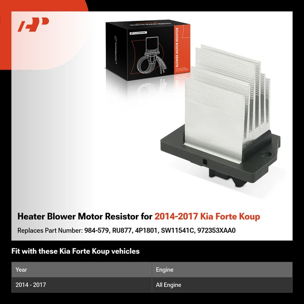 Heater Blower Motor Resistor for 2014-2017 Kia Forte Koup