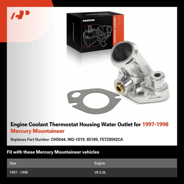 Engine Coolant Thermostat Housing Water Outlet for 1997-1998 Mercury Mountaineer