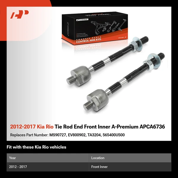 2012-2017 Kia Rio Tie Rod End Front Inner A-Premium APCA6736