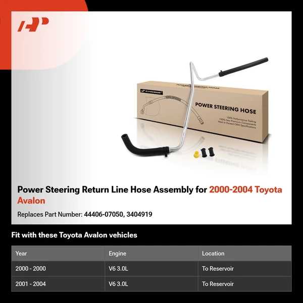 Power Steering Return Line Hose Assembly for 2000-2004 Toyota Avalon