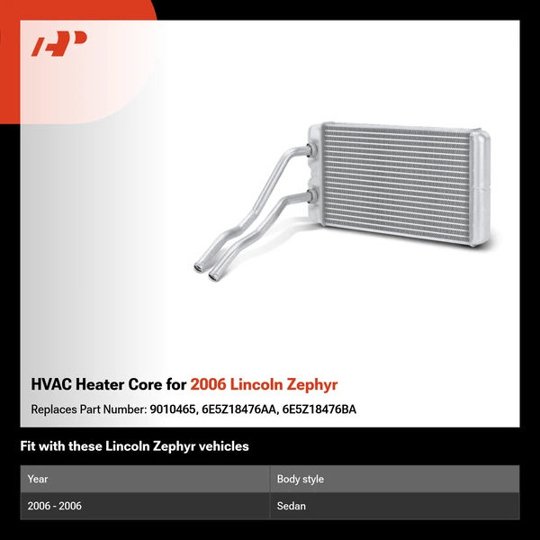 HVAC Heater Core for 2006 Lincoln Zephyr