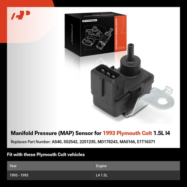 Manifold Pressure (MAP) Sensor for 1993 Plymouth Colt 1.5L l4