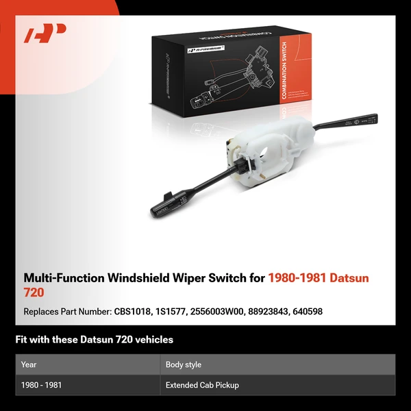 Multi-Function Windshield Wiper Switch for 1980-1981 Datsun 720