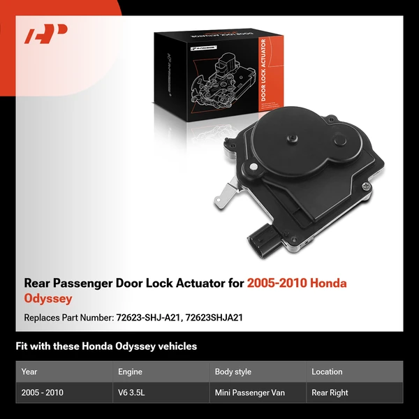 Rear Passenger Door Lock Actuator for 2005-2010 Honda Odyssey