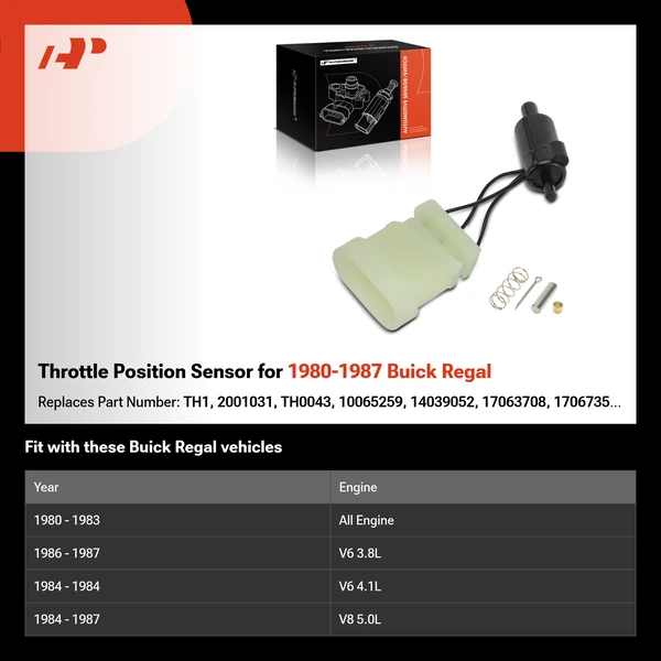 Throttle Position Sensor for 1980-1987 Buick Regal