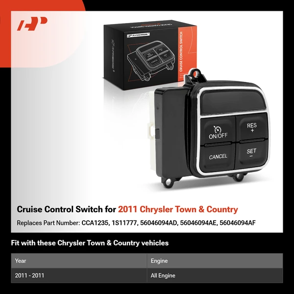 Cruise Control Switch for 2011 Chrysler Town & Country