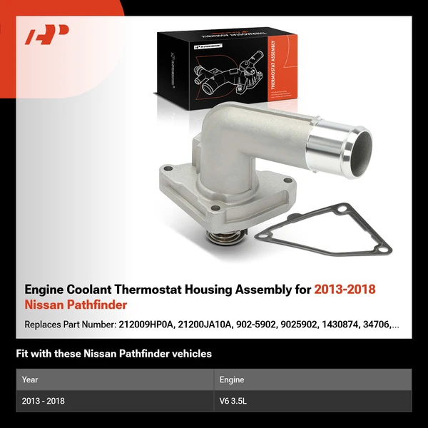 Engine Coolant Thermostat Housing Assembly for 2013-2018 Nissan Pathfinder