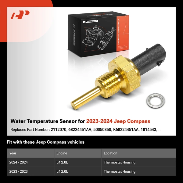 Water Temperature Sensor for 2023-2024 Jeep Compass