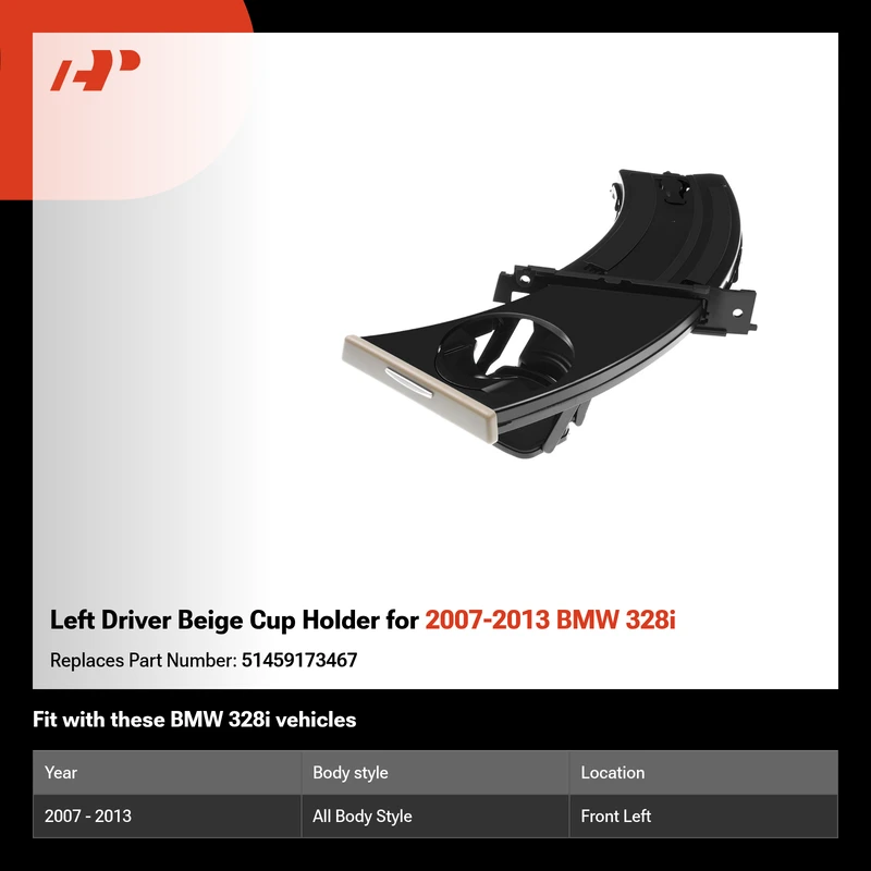 Left Driver Beige Cup Holder for 2007-2013 BMW 328i