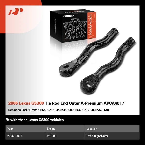 2006 Lexus GS300 Tie Rod End Outer A-Premium APCA4817