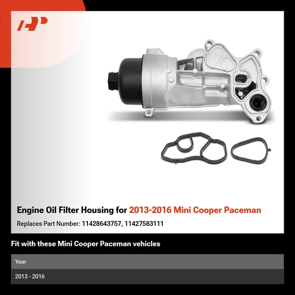 Engine Oil Filter Housing for 2013-2016 Mini Cooper Paceman