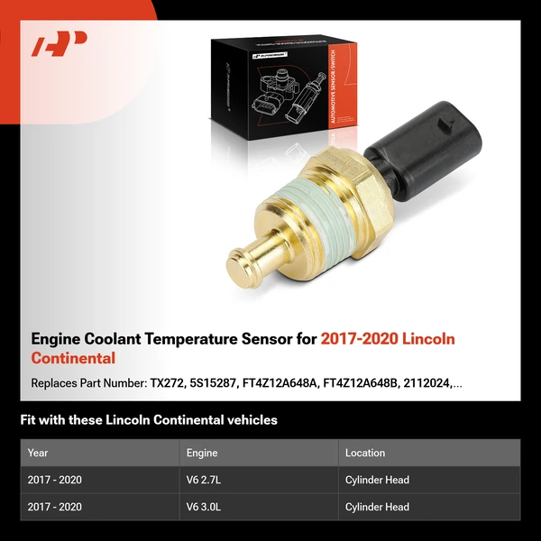 Engine Coolant Temperature Sensor for 2017-2020 Lincoln Continental
