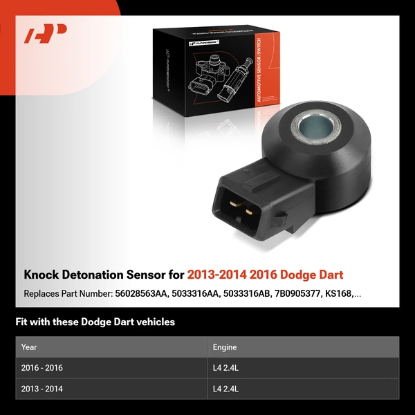 Knock Detonation Sensor for 2013-2014 2016 Dodge Dart
