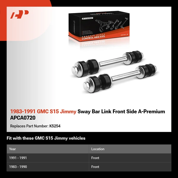1983-1991 GMC S15 Jimmy Sway Bar Link Front Side A-Premium APCA0720