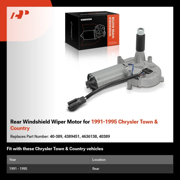 Rear Windshield Wiper Motor for 1991-1995 Chrysler Town & Country