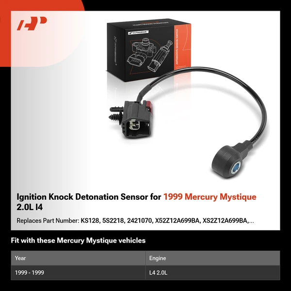 Ignition Knock Detonation Sensor for 1999 Mercury Mystique 2.0L l4