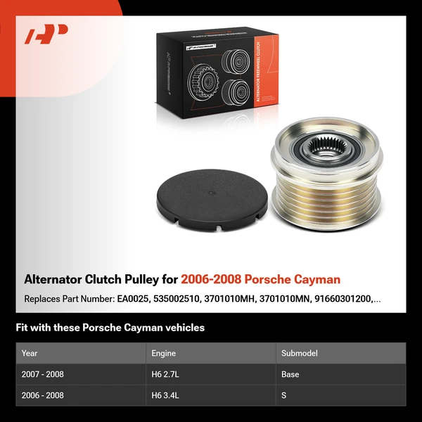 Alternator Clutch Pulley for 2006-2008 Porsche Cayman