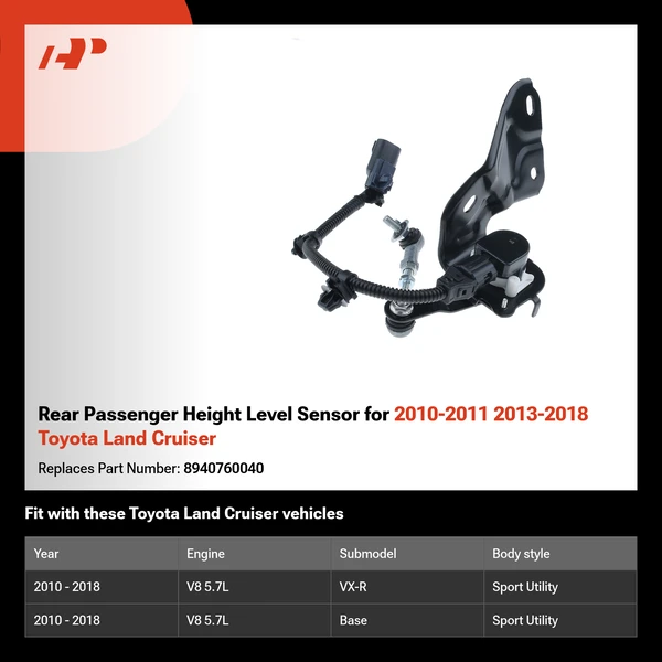 Rear Passenger Height Level Sensor for 2010-2011 2013-2018 Toyota Land Cruiser