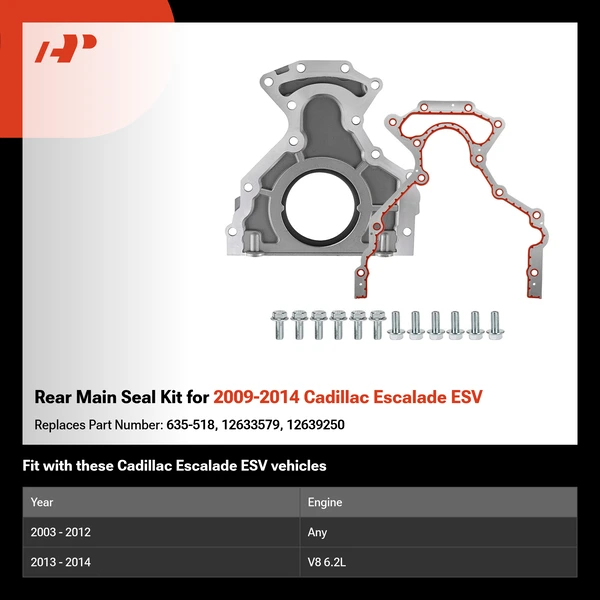 Rear Main Seal Kit for 2009-2014 Cadillac Escalade ESV