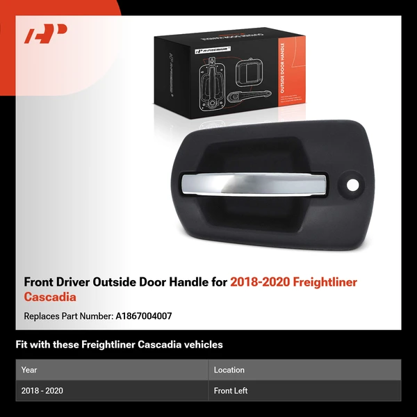 Front Driver Outside Door Handle for 2018-2020 Freightliner Cascadia