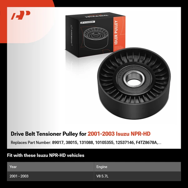 Drive Belt Tensioner Pulley for 2001-2003 Isuzu NPR-HD