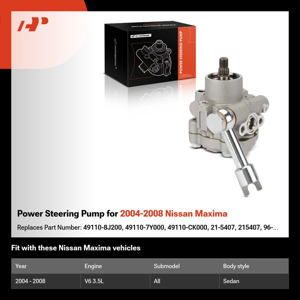 Power Steering Pump for 2004-2008 Nissan Maxima