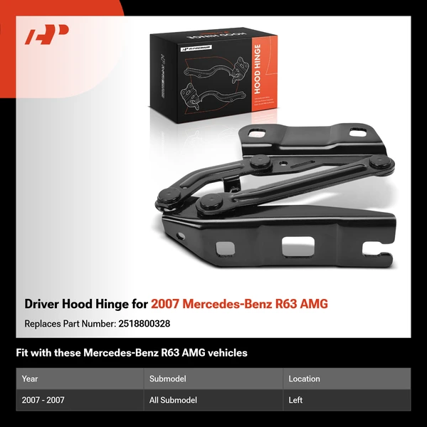 Driver Hood Hinge for 2007 Mercedes-Benz R63 AMG