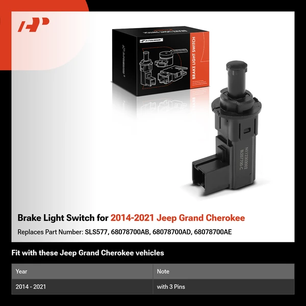 Brake Light Switch for 2014-2021 Jeep Grand Cherokee