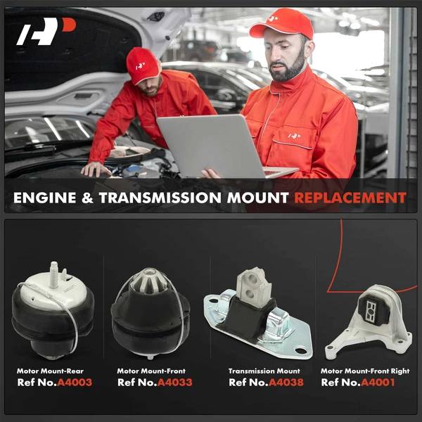 4-Pc Engine Mount Front & Rear A-Premium APEM926