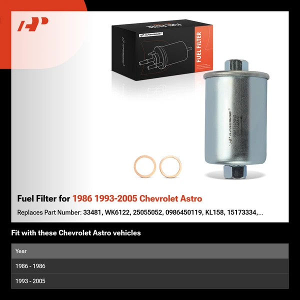 Fuel Filter for 1986 1993-2005 Chevrolet Astro