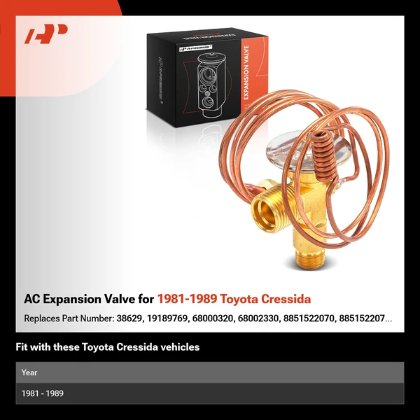 AC Expansion Valve for 1981-1989 Toyota Cressida