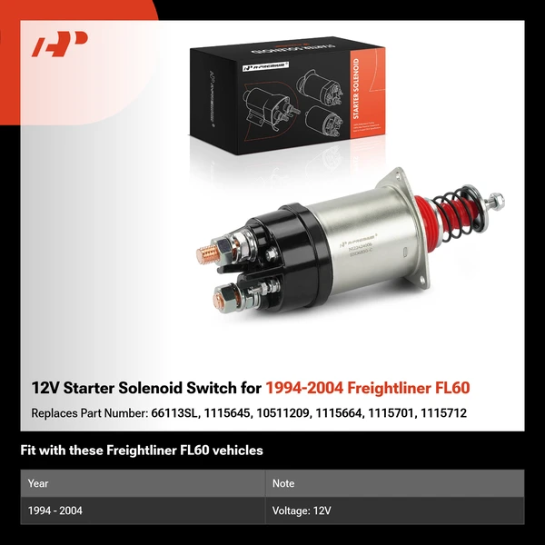 12V Starter Solenoid Switch for 1994-2004 Freightliner FL60